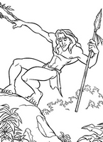 kolorowanka Tarzan do wydruku malowanka Disney numer 8